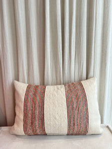 Household Hardware - Wool Pillow - Brown Stripes