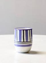 Load image into Gallery viewer, Household Hardware - Painted Cups - Bleu/Black Stripe