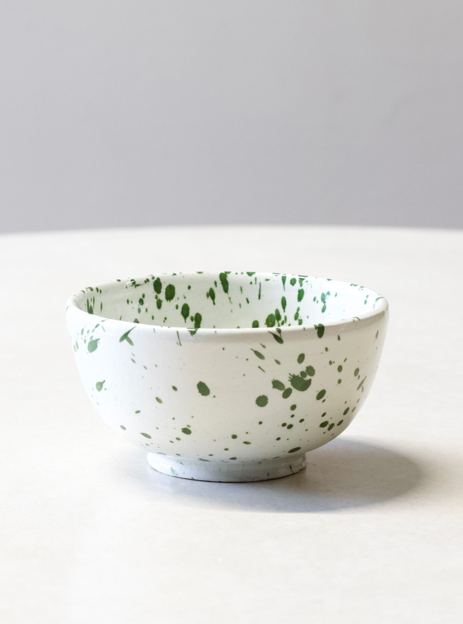 Household Hardware - Painted Bowls - Green Splash