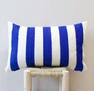 Household Hardware - Wool Pillow - Big Blue Stripe