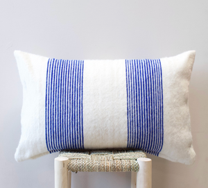 Household Hardware - Wool Pillow - Blue Stripes