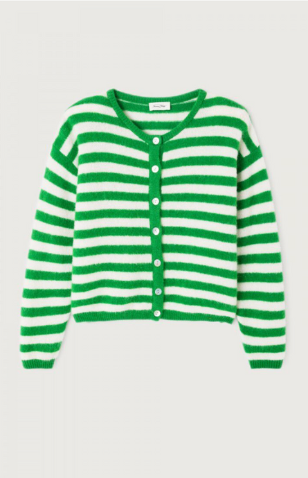 American Vintage - Vitow Cardigan - Groen Streep