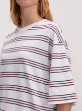 Load image into Gallery viewer, Edited - Xia T-shirt - Plum Stripe