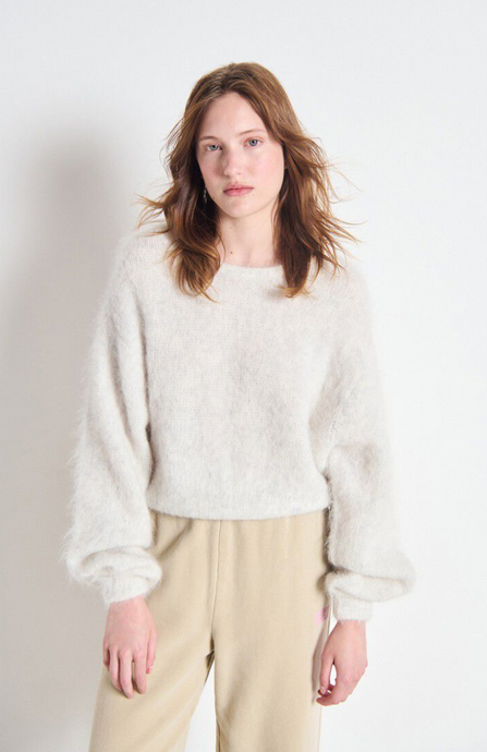 American Vintage - Niby Pull - Lichtgrijs