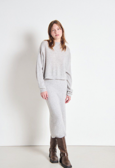 American Vintage - Raxow Rok - Lichtgrijs