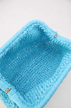 Load image into Gallery viewer, Pochette Raffia - Turquoise