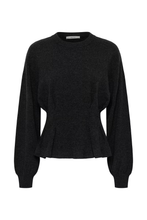 Load image into Gallery viewer, Gestuz - Manzi Pull Peplum - Grafiet