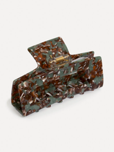 Load image into Gallery viewer, Les Soeurs - Hairclip Rectangle Medium - Green Brown