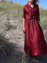 Load image into Gallery viewer, Sil - Sari Rok - Lurex Bordeaux